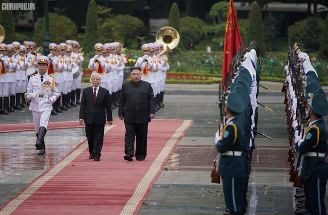 Hình ảnh lễ đón chính thức Chủ tịch Kim Jong Un ảnh 6