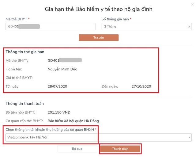 Thanh toán bảo hiểm xã hội tự nguyện và gia hạn thẻ bảo hiểm y tế ở bất kỳ đâu với dịch vụ trực tuyến ảnh 3