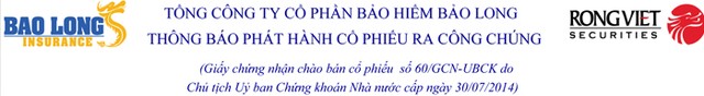 Bảo hiểm Bảo Long thông báo phát hành cổ phiếu ra công chúng ảnh 1