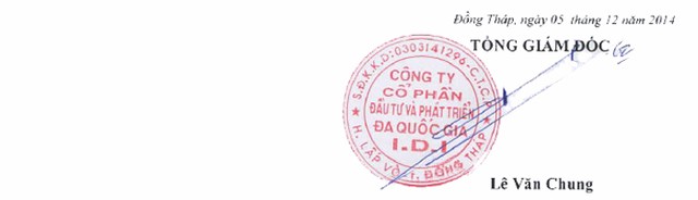IDI công bố thông tin thay đổi tài khoản phong tỏa trong đợt chào bán cổ phiếu tăng vốn năm 2014 ảnh 2