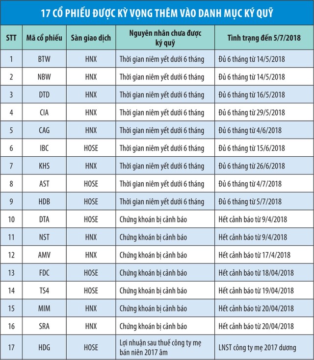 Dự báo sớm những cổ phiếu được margin từ quý III ảnh 1