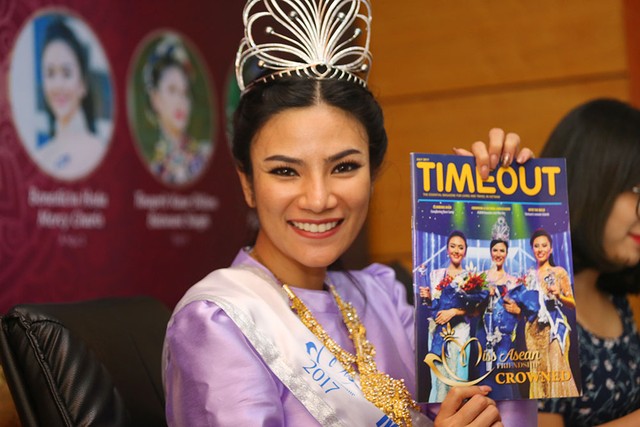 Hoa hậu, Á hậu và Top 10 Miss ASEAN Frendship 2017 giao lưu trực tuyến với độc giả Báo Đầu tư ảnh 65