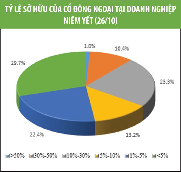 Vốn ngoại mới chảy mạnh vào 10% doanh nghiệp niêm yết ảnh 1