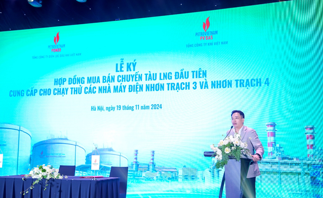 Chủ tịch PV GAS Nguyễn Thanh Bình phát biểu khẳng định quyết tâm của PV GAS trong Chiến lược năng lượng xanh