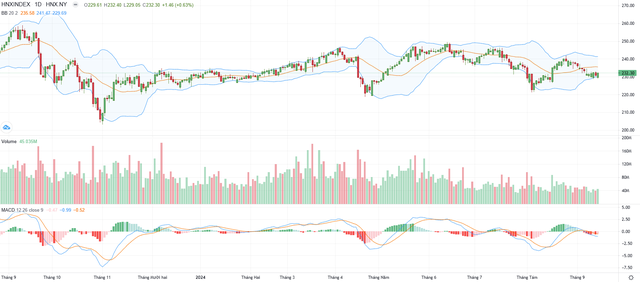 Biểu đồ kỹ thuật HNX-Index.