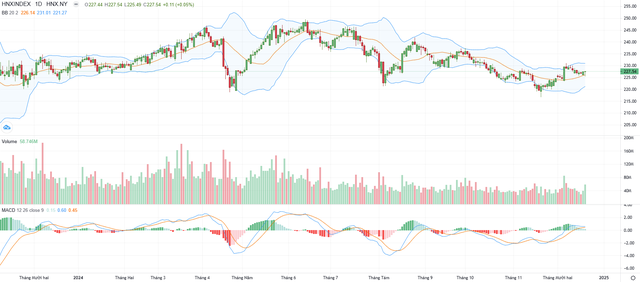 Biểu đồ kỹ thuật HNX-Index.