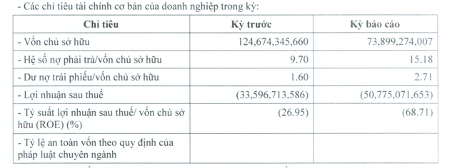 Các chỉ tiêu tài chính của Đường Man năm 2023