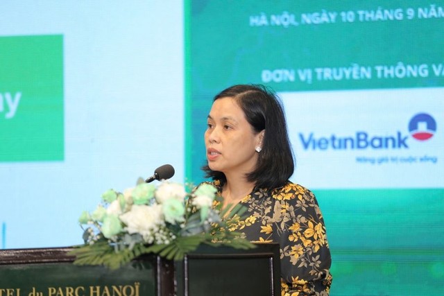 TS. Nguyễn Thanh Nga, Phó viện trưởng Viện Chiến lược và chính sách tài chính, Bộ Tài chính phát biểu tại Diễn đàn