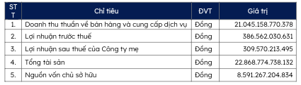 Một số chỉ tiêu năm tài chính 2024 của Coteccons