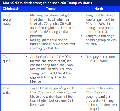 Những khác biệt chính trong chính sách của 2 ứng cử viên Tổng thống Mỹ