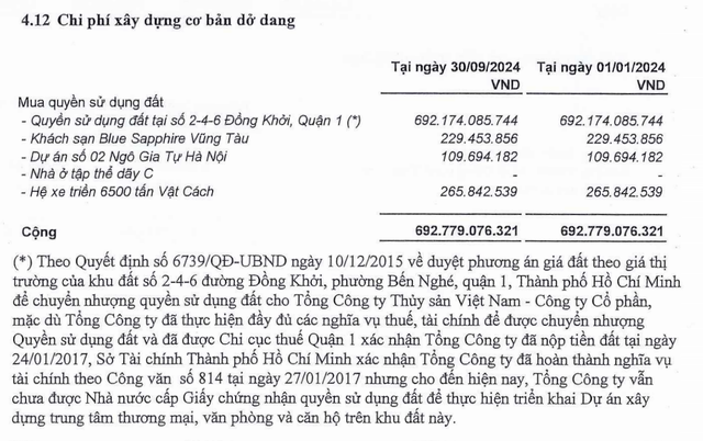 Tài sản đáng chú ý nhất của Seaprodex là dự án số 2-4-6 Đồng Khởi, Quận 1, TP.HCM