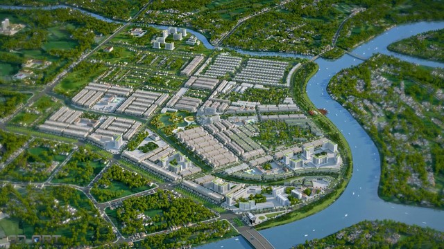 Phối cảnh dự án Khu đô thị mới An Bình (Cần Thơ) khu 1 và khu 2.
