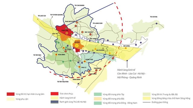 Bản đồ kết nối vùng của tỉnh Vĩnh Phúc. Bản đồ kết nối vùng của tỉnh Vĩnh Phúc.