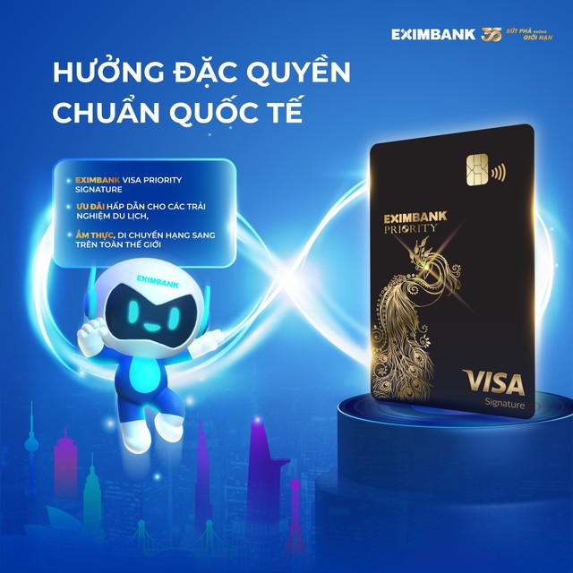 Thẻ VISA Signature Eximbank không chỉ là công cụ tài chính, mà còn là biểu tượng của phong cách sống hiện đại và đẳng cấp. Thẻ VISA Signature Eximbank không chỉ là công cụ tài chính, mà còn là biểu tượng của phong cách sống hiện đại và đẳng cấp.