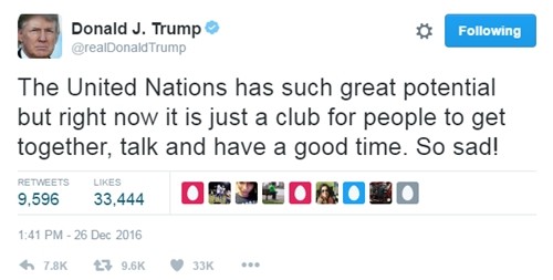 Donald Trump chỉ trích Liên Hợp Quốc là câu lạc bộ để 'vui vẻ' ảnh 1 Donald Trump chỉ trích Liên Hợp Quốc là câu lạc bộ để 'vui vẻ' ảnh 1