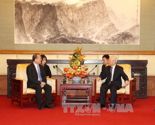 Tổng Bí thư tiếp lãnh đạo một số doanh nghiệp Trung Quốc ảnh 1