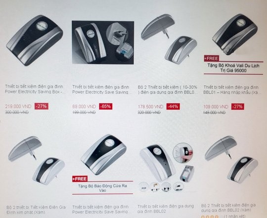Thiết bị tiết kiệm điện rởm đang được rao bán tràn lan trên mạng ảnh 1 Thiết bị tiết kiệm điện rởm đang được rao bán tràn lan trên mạng ảnh 1