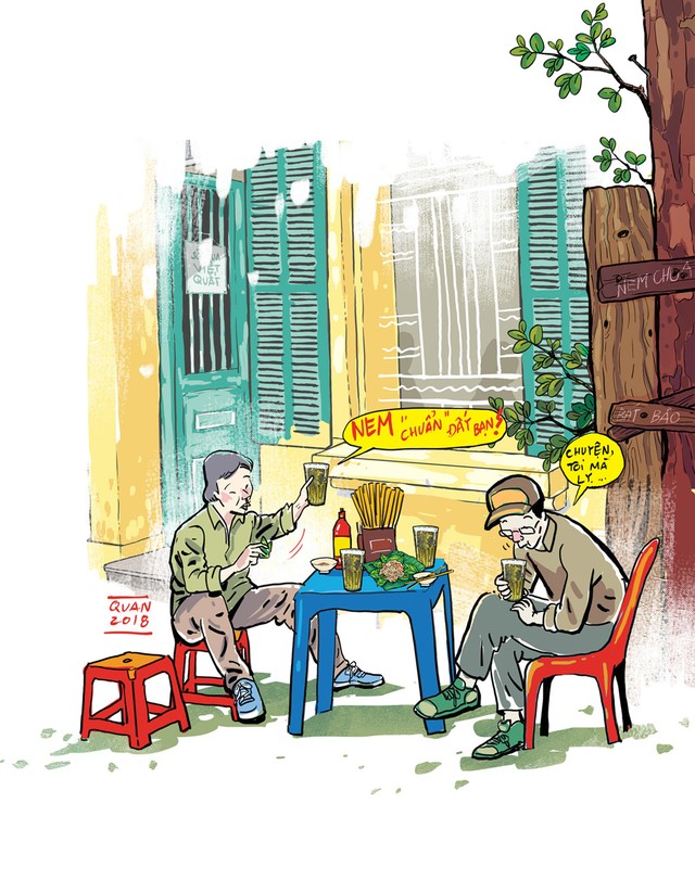 Ăn một miếng nem giữa phố cổ nhộn nhịp ảnh 1