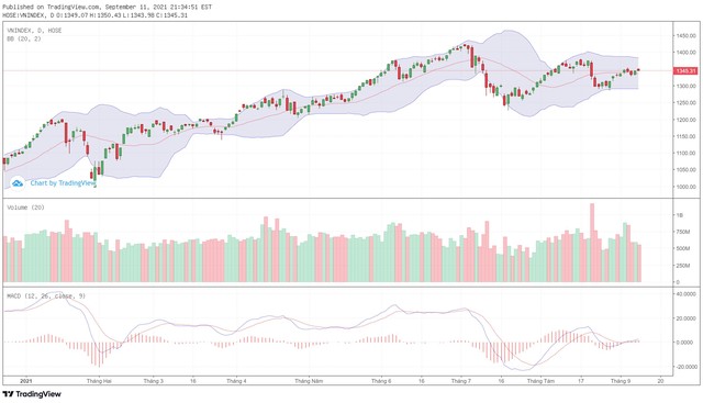 Biểu đồ kỹ thuật VN-Index.