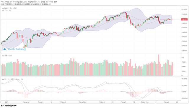 Biểu đồ kỹ thuật VN-Index.