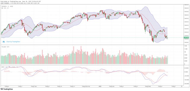 Biểu đồ kỹ thuật VN-Index.