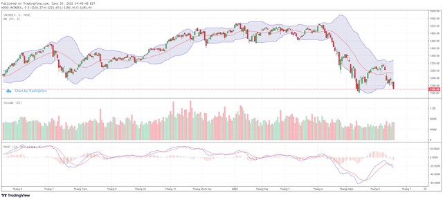 Biểu đồ kỹ thuật VN-Index. Biểu đồ kỹ thuật VN-Index.