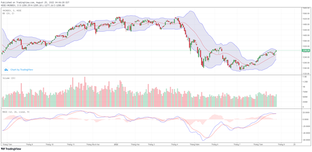 Biểu đồ kỹ thuật VN-Index.