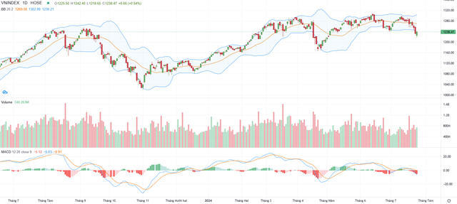 Biểu đồ kỹ thuật VN-Index.