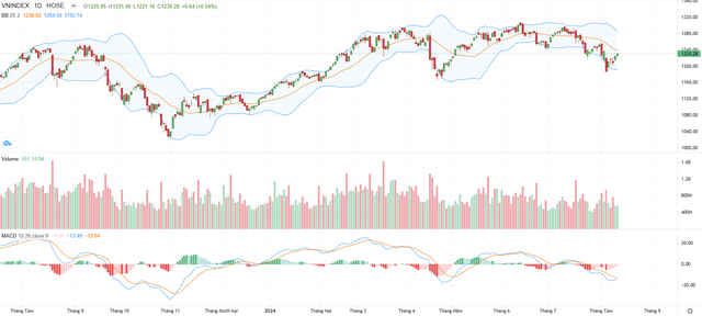Biểu đồ kỹ thuật VN-Index. Biểu đồ kỹ thuật VN-Index.