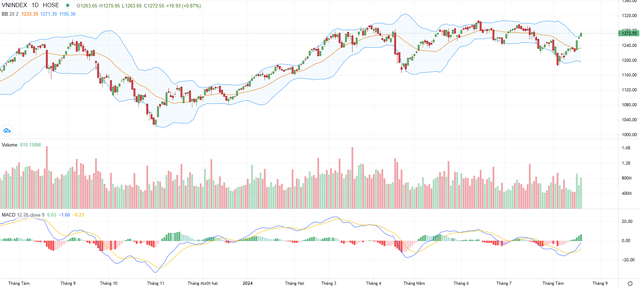 Biểu đồ kỹ thuật VN-Index.