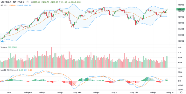 Biểu đồ kỹ thuật VN-Index. Biểu đồ kỹ thuật VN-Index.