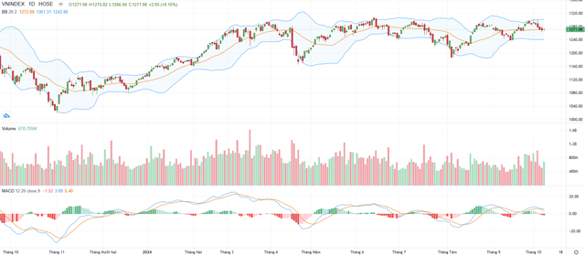 Biểu đồ kỹ thuật VN-Index. Biểu đồ kỹ thuật VN-Index.