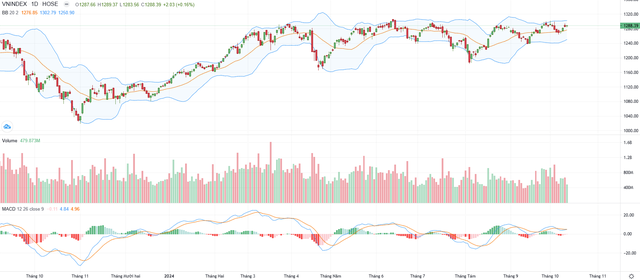 Biểu đồ kỹ thuật VN-Index. Biểu đồ kỹ thuật VN-Index.