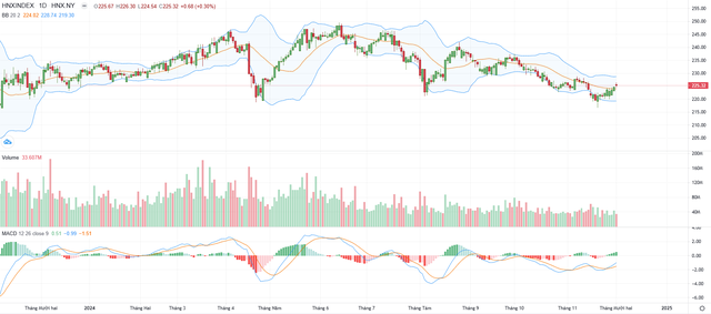 Biểu đồ kỹ thuật HNX-Index.