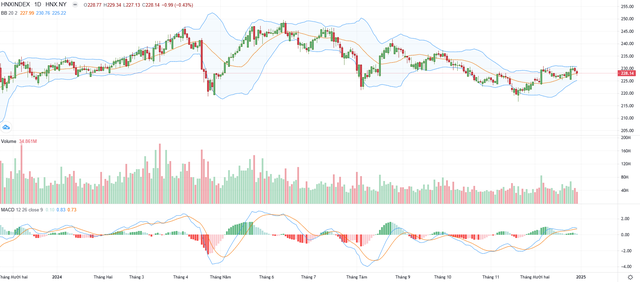 Biểu đồ kỹ thuật HNX-Index.