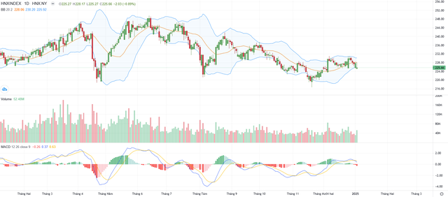 Biểu đồ kỹ thuật HNX-Index.