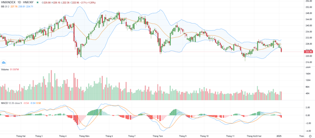 Biểu đồ kỹ thuật HNX-Index.