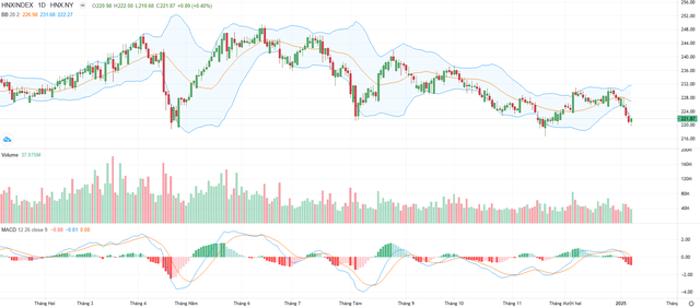 Biểu đồ kỹ thuật HNX-Index.