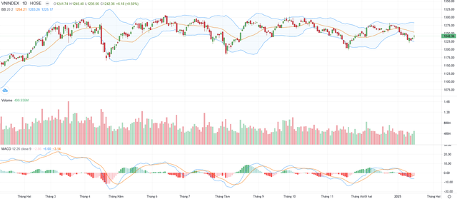 Biểu đồ kỹ thuật VN-Index.