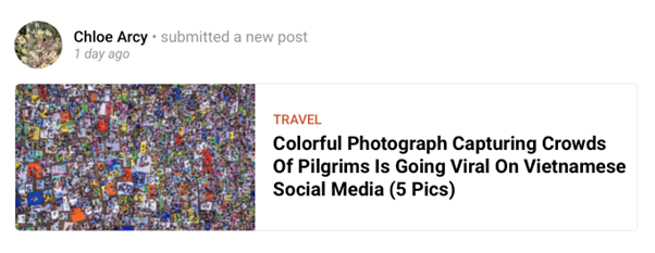 Bức ảnh “viral” mạng xã hội Việt Nam được tác giả Chloe Darcy chia sẻ trên trang tin nổi tiếng thế giới. Bức ảnh “viral” mạng xã hội Việt Nam được tác giả Chloe Darcy chia sẻ trên trang tin nổi tiếng thế giới.