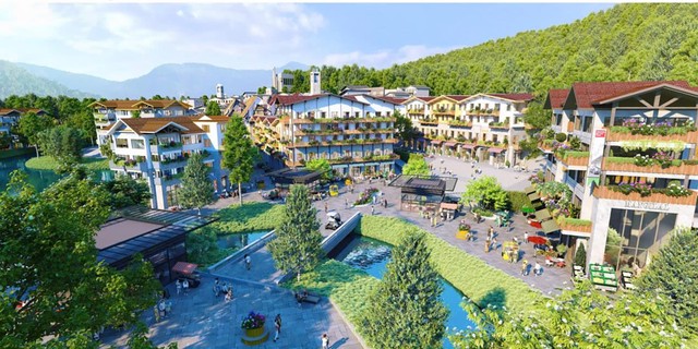 Khu thương mại dịch vụ thuộc Quần thể dự án tại Kim Bôi. Khu thương mại dịch vụ thuộc Quần thể dự án tại Kim Bôi.