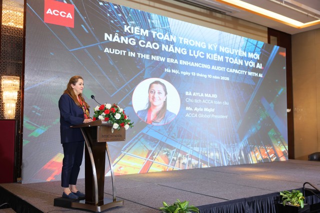 Bà Ayla Majid, Chủ tịch ACCA Toàn cầu. Ảnh: ACCA Việt Nam.