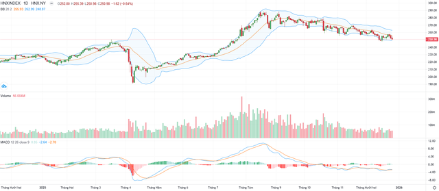 Biểu đồ kỹ thuật HNX-Index.