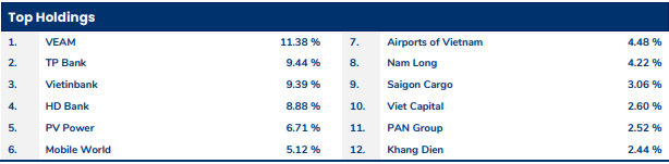 Top 10 cổ phiếu chiếm tỷ trọng lớn nhất trong danh mục của PYN Elite cuối tháng 8/2020 Top 10 cổ phiếu chiếm tỷ trọng lớn nhất trong danh mục của PYN Elite cuối tháng 8/2020