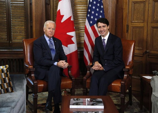 Ông Biden vàThủ tướng Canada Justin Trudeau