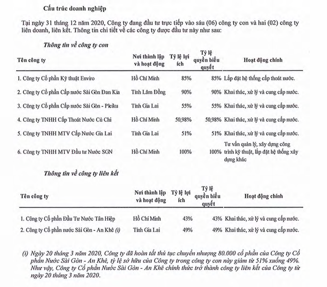 Tình hình đầu tư vào các công ty con, công ty liên kết của SII Tình hình đầu tư vào các công ty con, công ty liên kết của SII