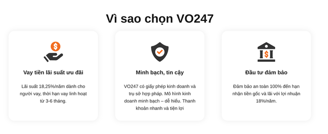 Thông tin trên website của VO247 Thông tin trên website của VO247