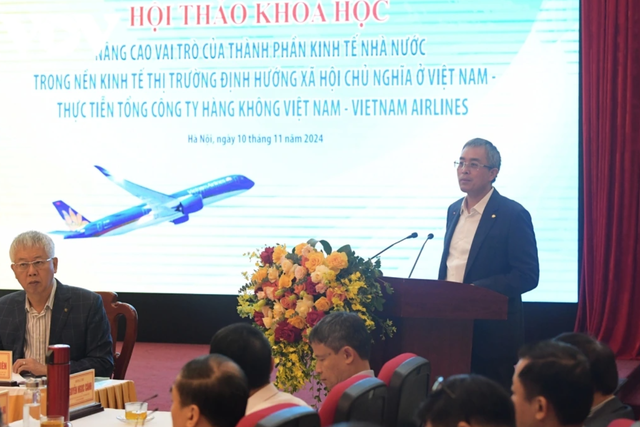 Ông Đặng Ngọc Hòa, Chủ tịch Hội đồng quản trị Vietnam Airlines phát biểu tại Hội thảo Ông Đặng Ngọc Hòa, Chủ tịch Hội đồng quản trị Vietnam Airlines phát biểu tại Hội thảo