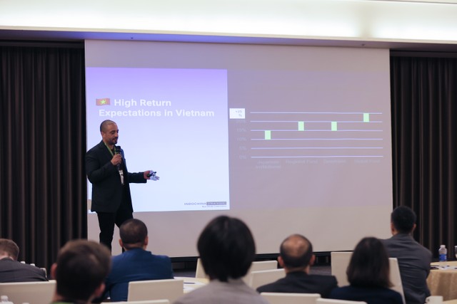 Ông Michael Piro, Giám đốc điều hành Indochina Capital trình bày về các xu hướng mới nổi trong lĩnh vực bất động sản năm 2025