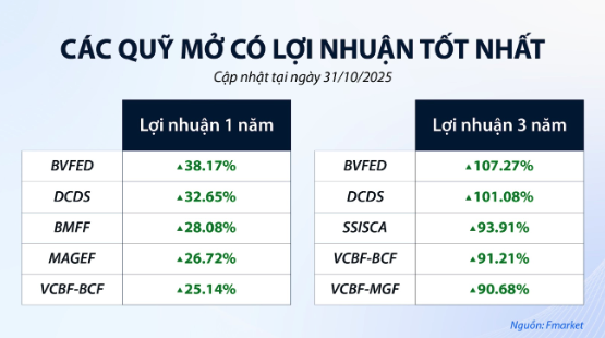 Quỹ mở vẫn duy trì lợi nhuận tốt trong dài hạn. Ảnh: Fmarket Quỹ mở vẫn duy trì lợi nhuận tốt trong dài hạn. Ảnh: Fmarket